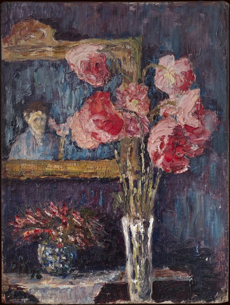 Blumenstilleben vor Spiegel