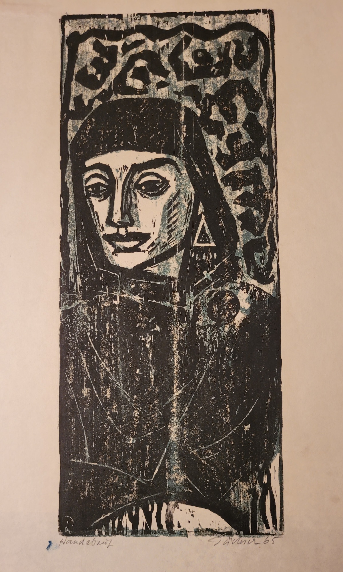 Frau mit schwarzem Tuch (Helga)