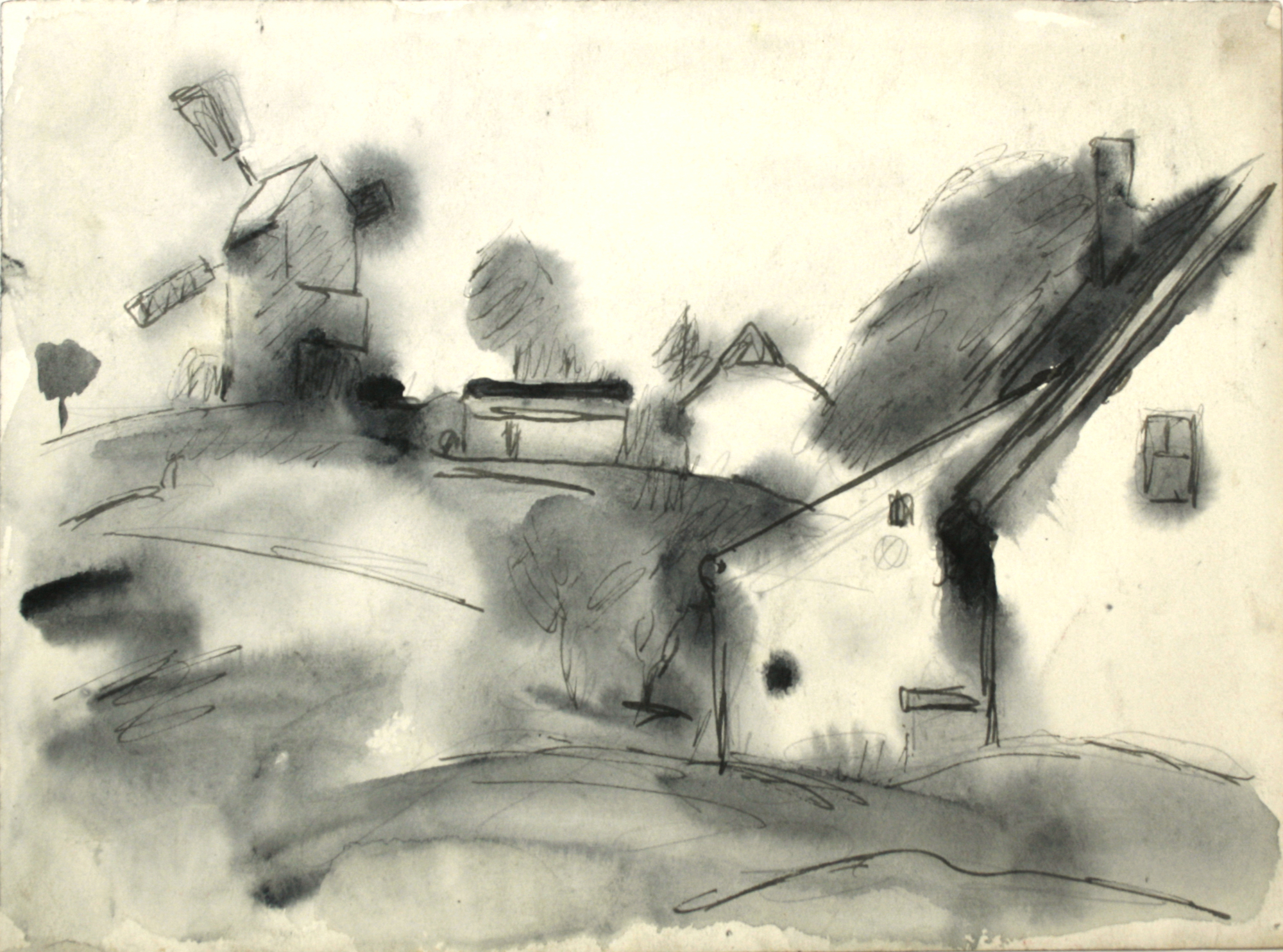 Oberoderwitz (Häuser und Windmühle)