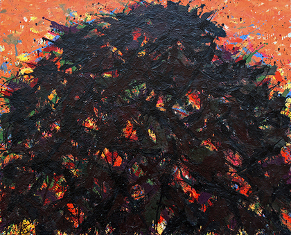 Max Uhlig: Baumkrone vor Rot, 1993 / 95