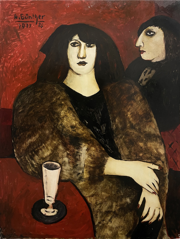 Herta Günther: Zwei Frauen am Tisch, 1973/88