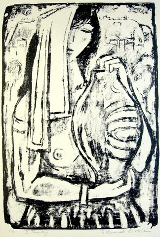 Helmut Schmidt-Kirstein: Italienerin mit Krug (Orvieto), 1947