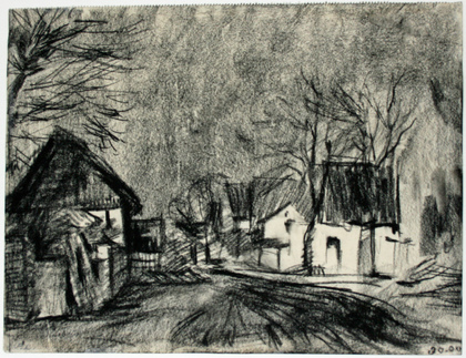 Paula Lauenstein: Wendisches Dorf, 1916