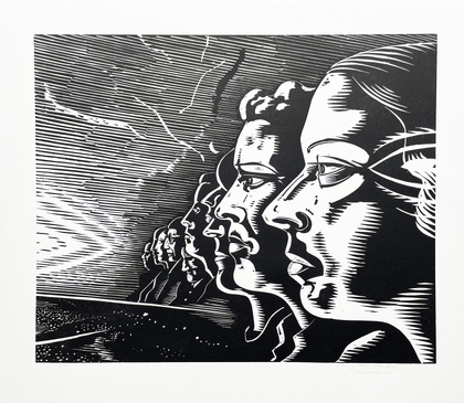 Wolfgang Mattheuer: Zuschauer (II), 1985