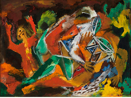Ernst Wilhelm Nay: Nächtliche Tragödie, 1945