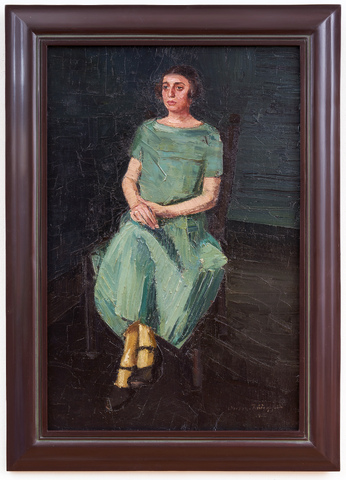 Anton Räderscheidt: Sitzende im Interieur, 1925