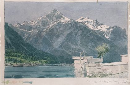 Werner Tübke: Brienzer See gegen Morgenberghorn, 1991