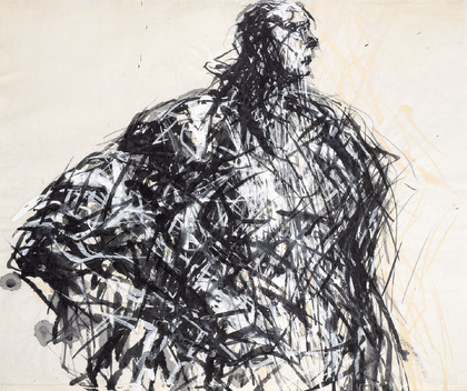 Max Uhlig: Stehende mit Schultertuch, 1986