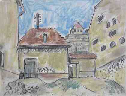 Albert Wigand: Seußlitz (Durchgang zum Weinberg) [WVZ B-1965-7], 