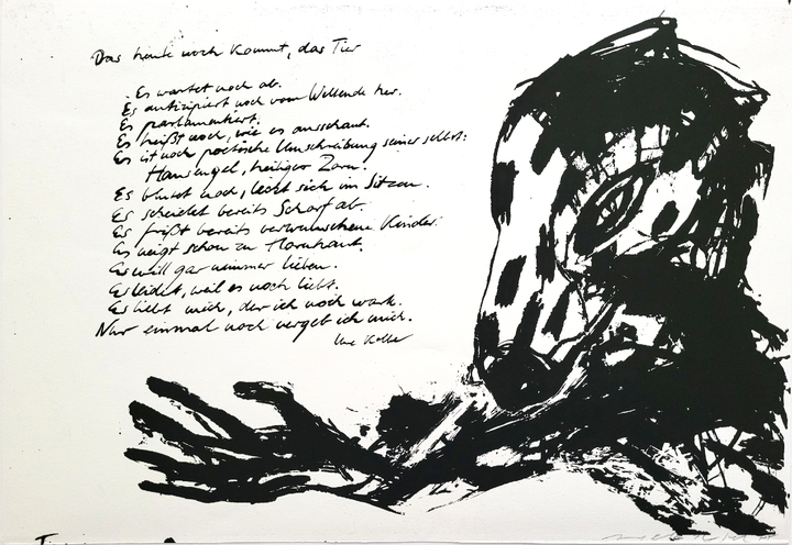 Angela Hampel: Das heute noch kommt, das Tier, 1985