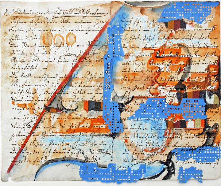 Dottore: o.T. (Collage über historischem Brief), 1971