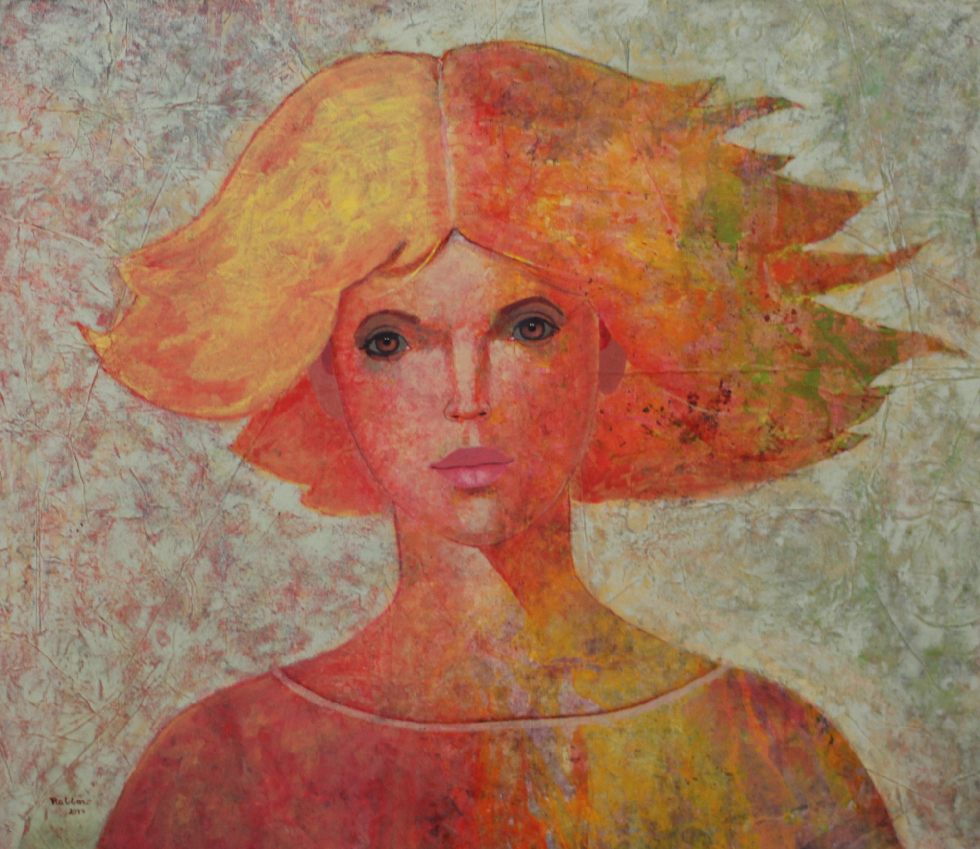 Junge Frau mit wehendem Haar