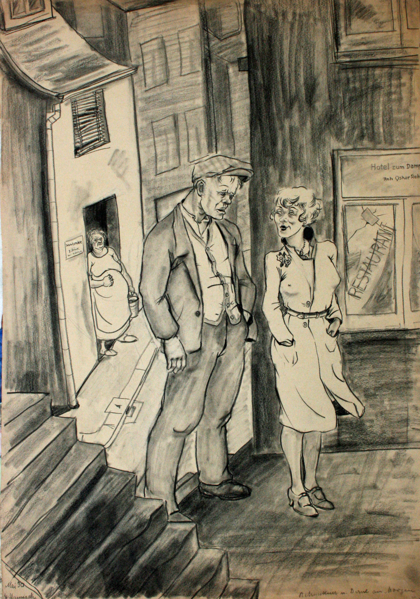 Betrunkener und Dirne am Morgen