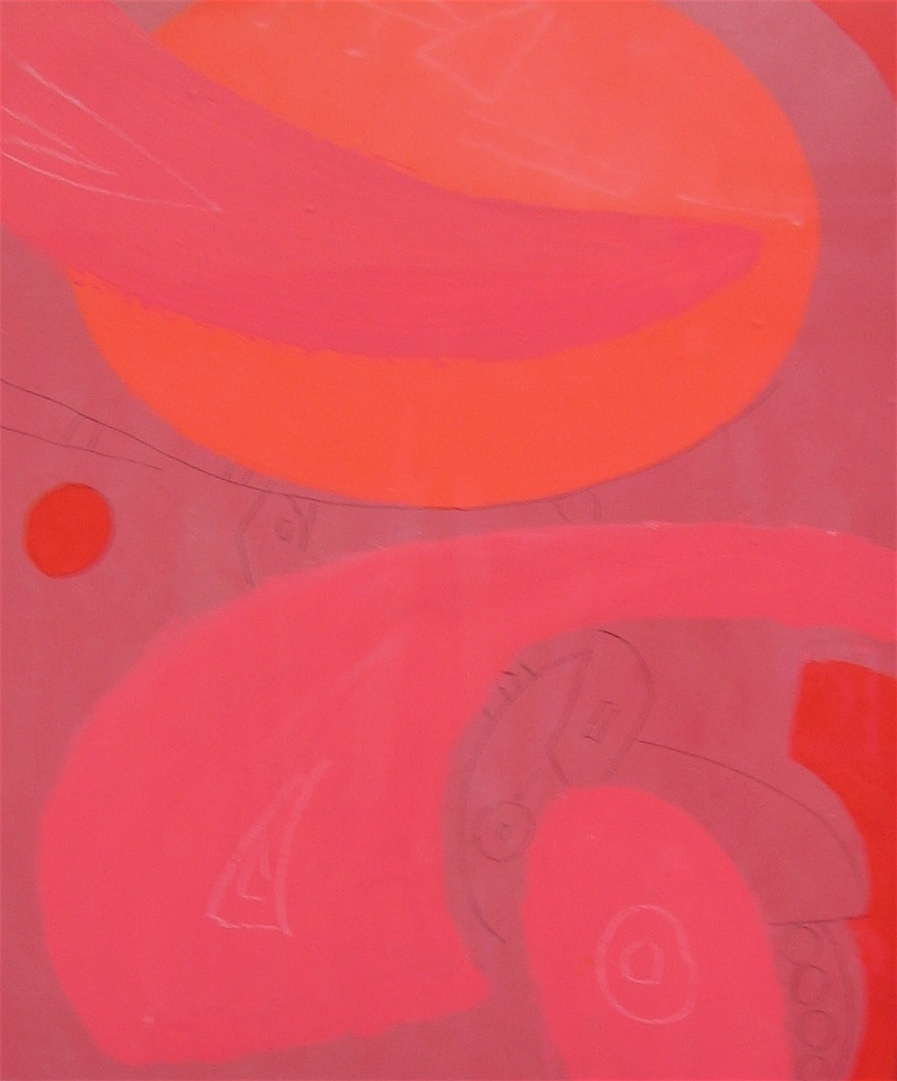 o.T. Komp. in Pink mit Rot