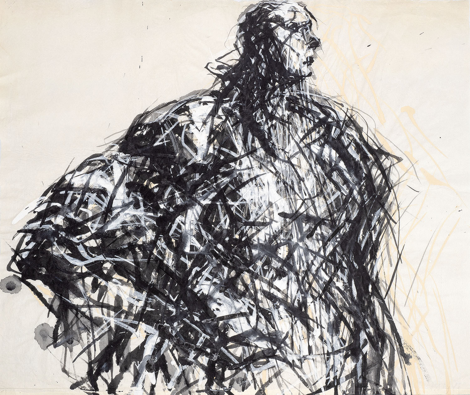 Stehende mit Schultertuch