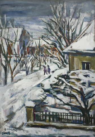 Erich Schug: Bad Dürkheim - Winterliche Goethestraße, 1965