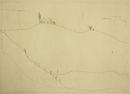 Gerhard Altenbourg: Der Hügel umbuschtes Wispern [WVZ R208 (schwarz)], 1988