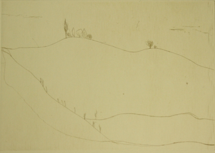 Gerhard Altenbourg: Der Hügel umbuschtes Wispern [WVZ R208 (oliv)], 1988