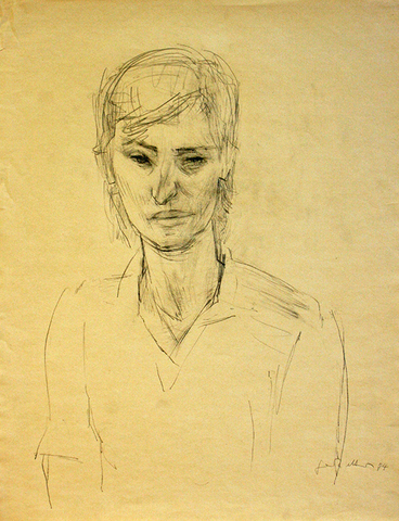 Gerhard Kettner: Gitta (die Gattin des Künstlers), 1974