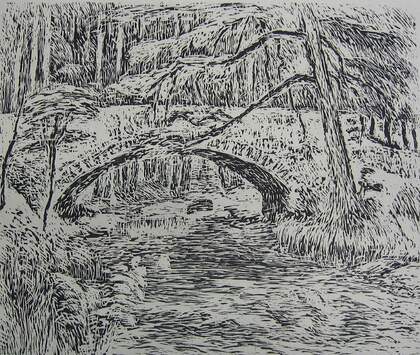 Wilhelm Rudolph: Brücke über die Prießnitz, 1964