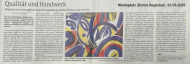 Die Rheinpfalz - Sigrid Feeser: Qualität und Handwerk, 23.05.25