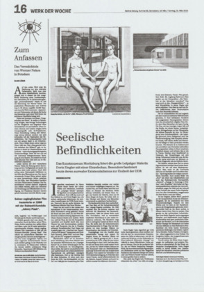 Ingeborg Ruthe: Seelische Befindlichkeiten - Berliner Zeitung 18./19. 03.2023