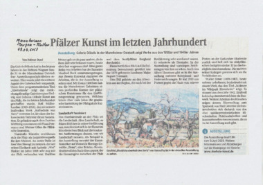 Mannheimer Morgen, Kultur, 29.04.2023, Helmut Orpel: Pfälzer Kunst im letzten Jahrhundert